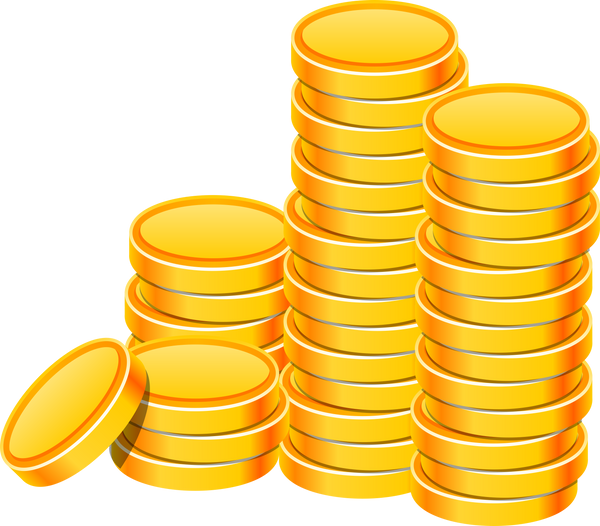 Heap of Gold Coins Illustration